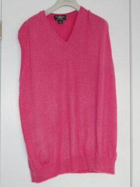 Brooks Brothers Makers & Merchants Scottish Cashmere Pink Sweater Vest Men XL